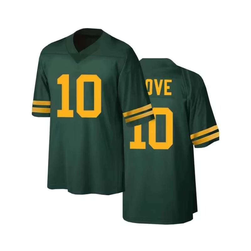 American Football Jersey Training Wear Embroidered Stitched Rugby Uniform Green Bay Jordan Love #10 Packers Men'S Clothing