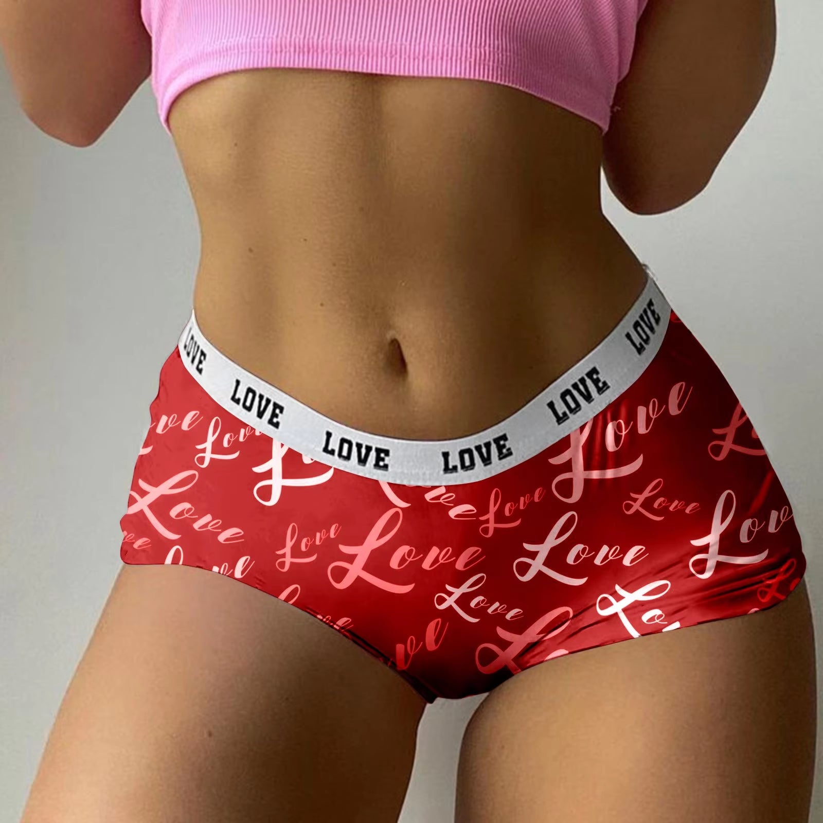 Sexy Panties Womens Underwear Red Valentine'S Day Lingerie Briefs Breathable Push up Thongs Ladies Comfortable Intimate